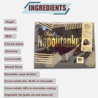 NAPOLITANKE KRAS Premium Wafers - Premium Wafers Biscuits with Delicious Milk, Chocolate Cream, Hazelnut, Lemon and Orange Fillings - Multiple Sizes 250 G, 3 PCS