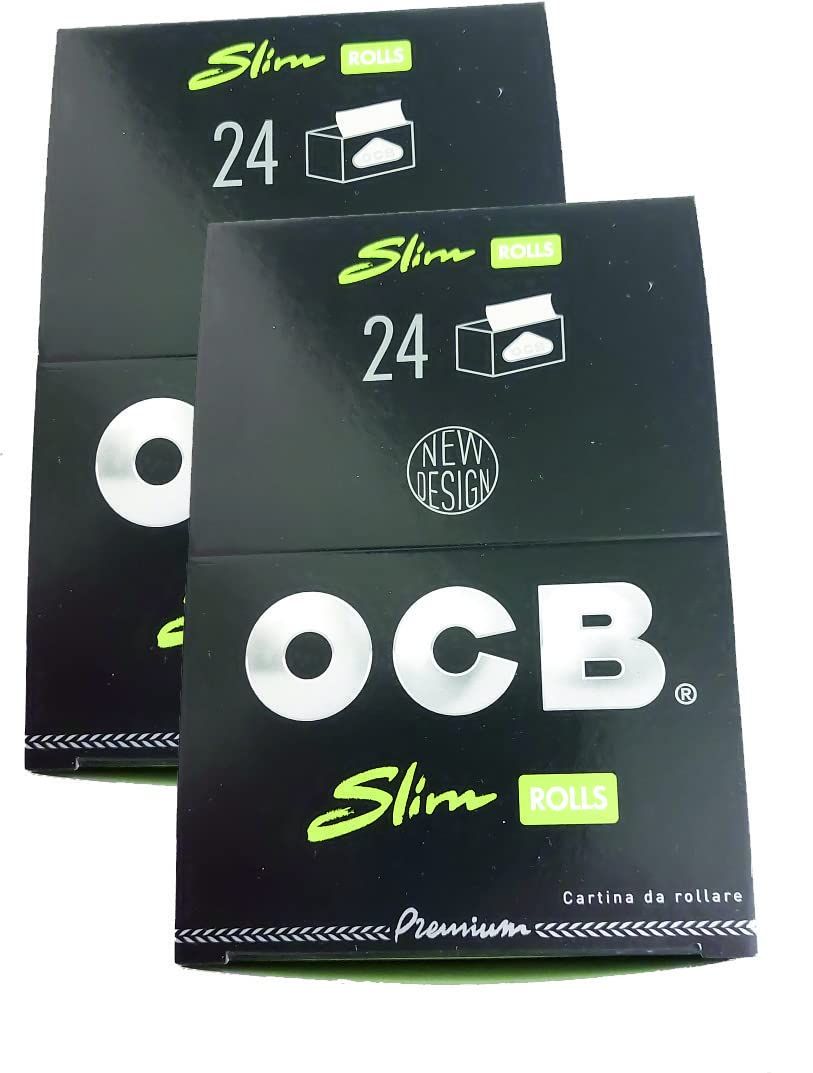 OCB Premium Rolls Slim Long Paper Rolling Paper, Black, 15 x 15 x 5 cm