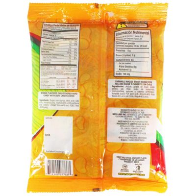 Sweetzo Sweet and Spicy Hard Candies Covered in Chili Powder, Watermelon and Mango Flavored Individually Wrapped Mexican Candies for Sharing, Pinatas or Goody Bag Fillers, 6 ounce Bags, (Pack of 2)