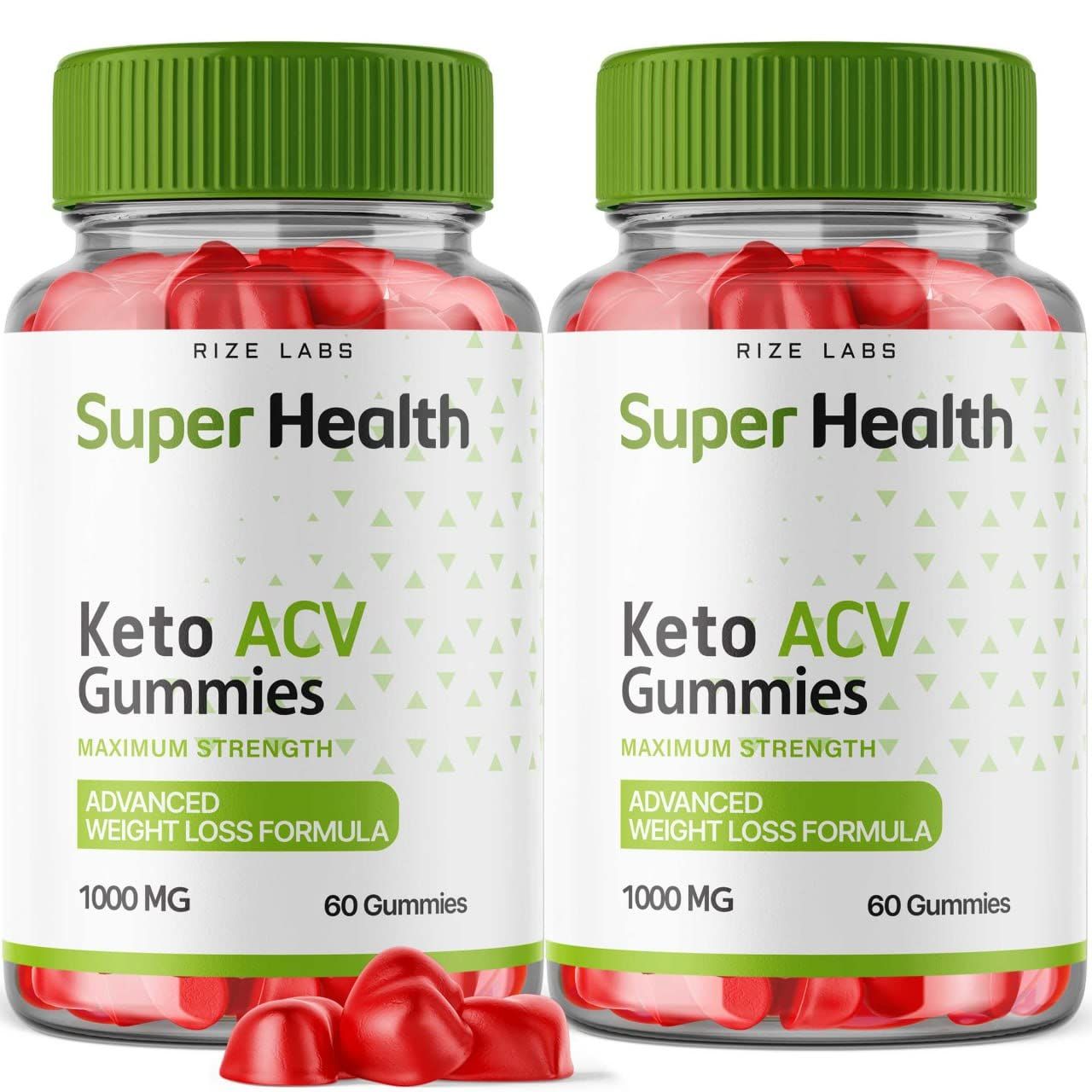 rize labs - Super Health Keto ACV Gummies - Advanced Weight Loss Formula for Belly Fat, Apple Cider Vinegar Superhealth Gummy Supplement 120 Gummies Pack of 2