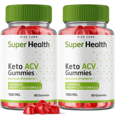 rize labs - Super Health Keto ACV Gummies - Advanced Weight Loss Formula for Belly Fat, Apple Cider Vinegar Superhealth Gummy Supplement 120 Gummies Pack of 2
