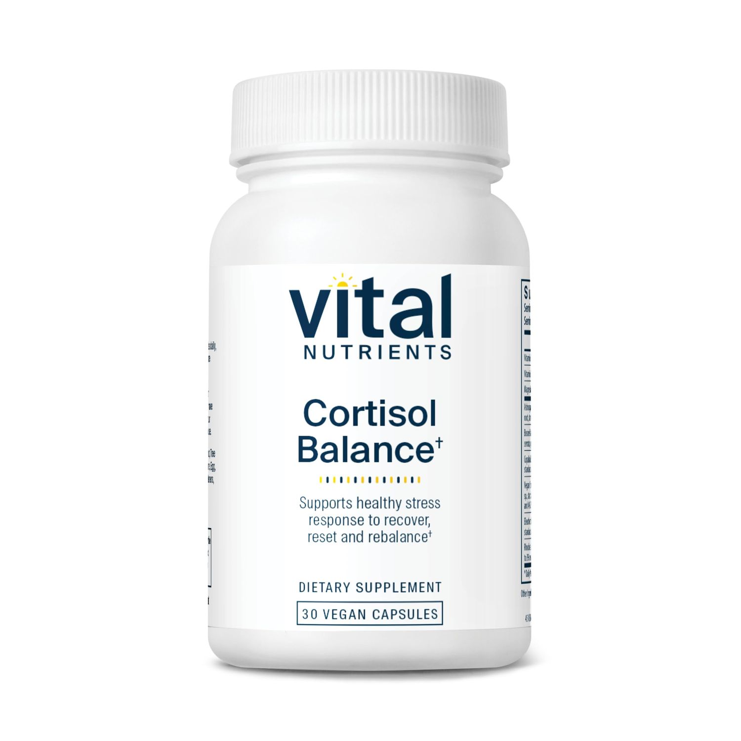 Vital Nutrients Cortisol Balance Vegan Stress Relief Supplement Cortisol Manager Supports Energy Stress Levels Ashwagandha Magnesium for Relaxation Gluten, Dairy, Soy Free 30 Capsules