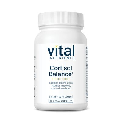 Vital Nutrients Cortisol Balance Vegan Stress Relief Supplement Cortisol Manager Supports Energy Stress Levels Ashwagandha Magnesium for Relaxation Gluten, Dairy, Soy Free 30 Capsules