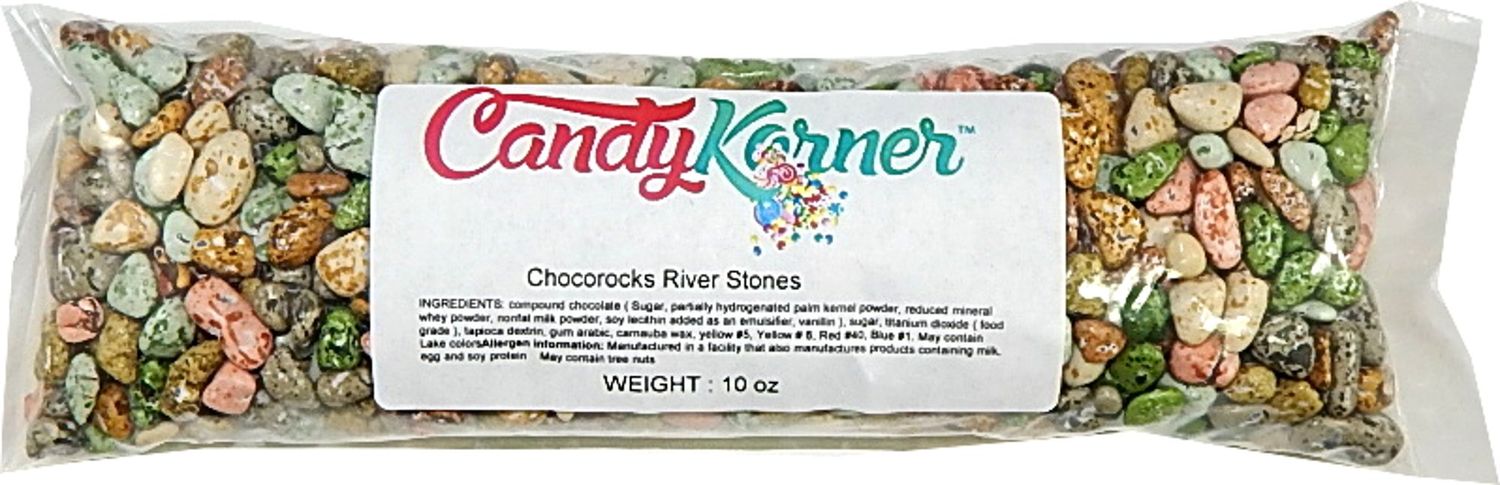Chocorocks Riverstones Nuggets- Candy Coated Chocolate Shaped River Stones - 10 OZ