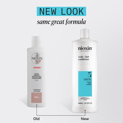 Nioxin System 3 Scalp Hair Conditioner For Colored or Damaged Hair with Light Thinning With Niacinamide and Biotin 16.9 Fl oz.