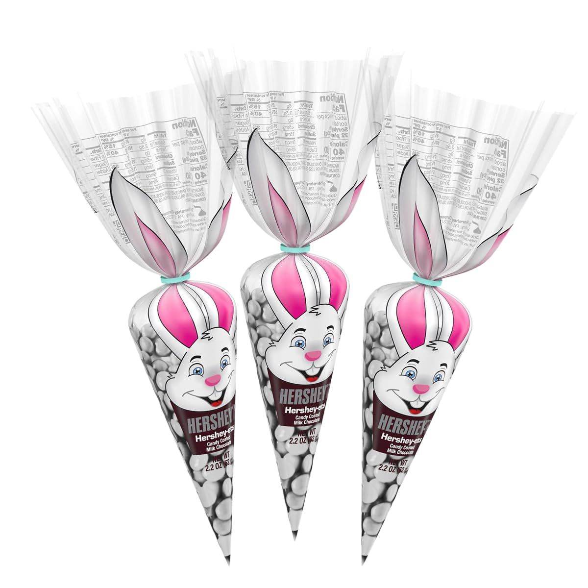 Hershey ETS Candy Coated Milk Chocolate Easter Candy Carrot Bag 3 Pack - For Basket Stuffers, Egg Hunts, and Party Favors