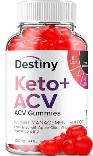 Destiny Keto ACV Gummies - Advanced Formula Destiny Keto Plus ACV Gummies, Weight Management,Destiny ACV Dietary Supplement Men Women 60 Gummies