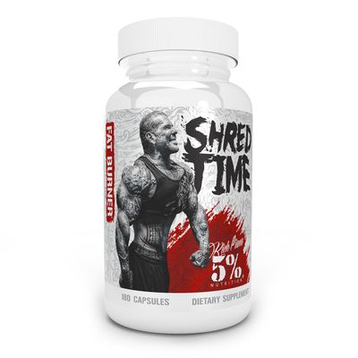 5 Nutrition Shred Time Fat Burner Green Tea, Coffee Bean, Cayenne, Theobromine, GBB Appetite Suppression 30 Servings 180 Capsules