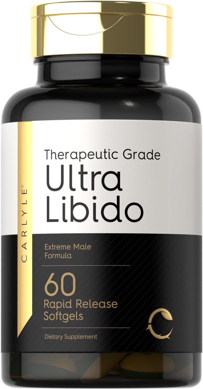 Carlyle Ultra Libido Supplement for Men 60 Softgel Capsules Extreme Male Formula Non-GMO Gluten Free
