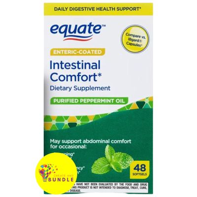 Equate Peppermint Oil Softgels, 48 Count - Dietary Supplement for Enhanced Digestive Health, Natural Peppermint Extract, Supports Gastrointestinal Comfort Create Sticker