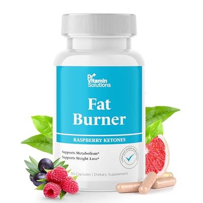 Fat Burner Raspberry Ketones with Green Tea African Mango - Supports Weight Loss Metabolism, Non-GMO, All-Natural Formula, 30 Capsules