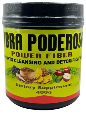 G.M.J POWER FIBER DIETARY SUPPLEMENT DETOX 400 g flaxseed, fenugreek, prune, kilk thistle, peppermint powder fibra poderosa SUPLEMENTO ALIMENTICIO.