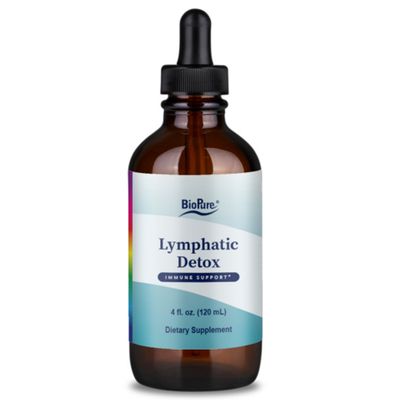 BioPure Lymphatic Detox - Herbal Support for Lymph Flow, Circulation, Immune Defense Natural Cleansing - Organic Plant-Based Formula for Hydration, Balance Well-Being - 4 fl. oz.