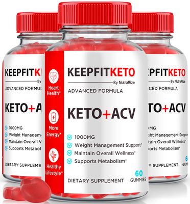 NutraRize Pack of 3 Official Keep Fit KetoACV Gummies, Premium Apple Cider Vinegar, All Natural Keto Plus ACV Formula, ACV Keto Gomitas Reviews 180 Gummies