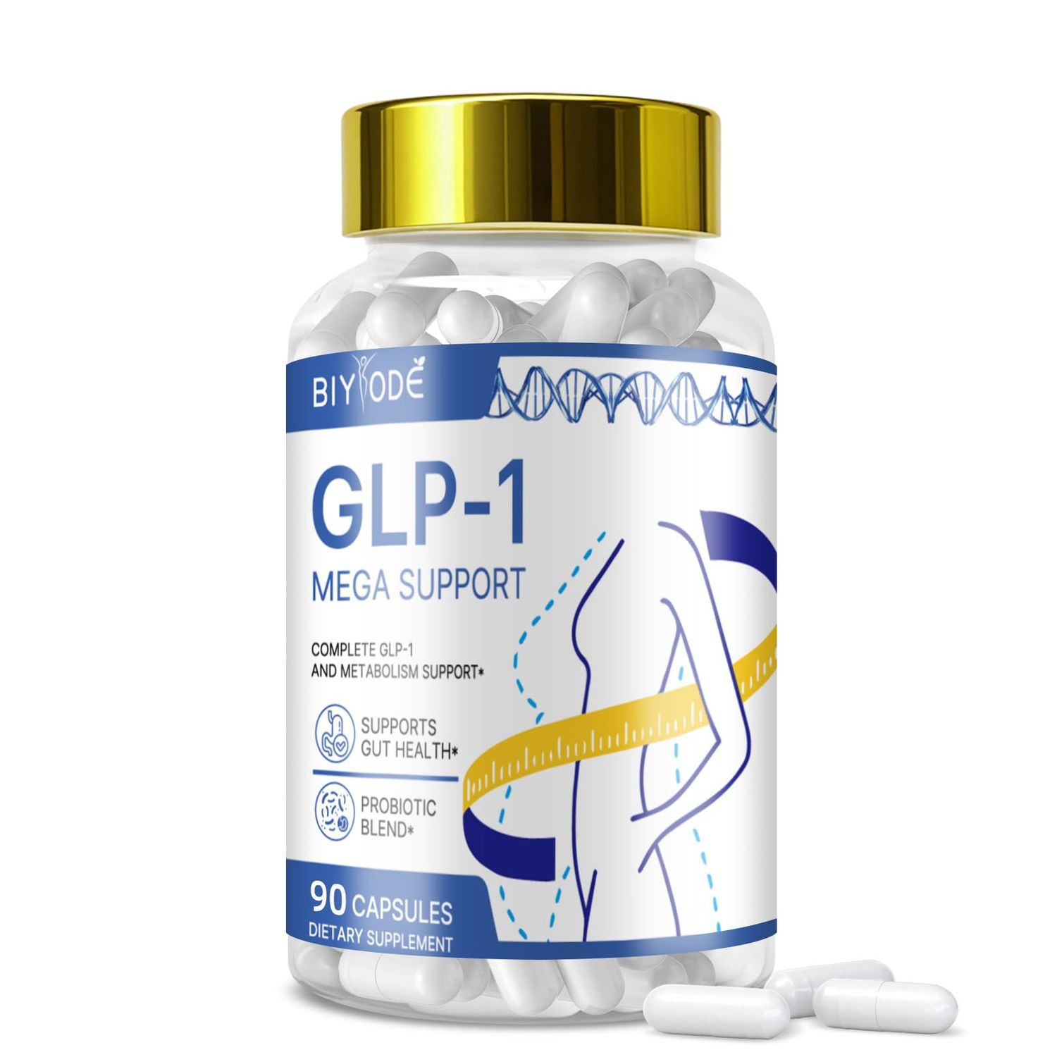 GLP-1 Capsules Supplement Hunger Curb: Appetite Delayed Release Metabolism Expert Formulated to Support GLP1 Naturally Production with Probiotic and Prebiotic for Weight Management90 Capsules