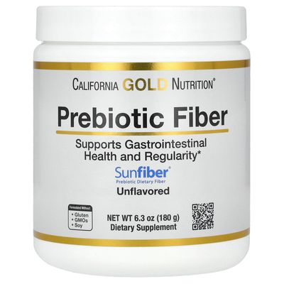California Gold Nutrition Prebiotic Fiber, 6.3 oz 180 g