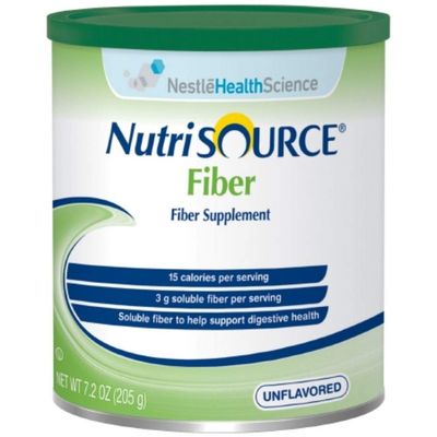 NutriSOURCE Fiber Supplement Powder-Flavor Unflavored Calories 15 1 tbsp 4 g Style Powder Packaging 7.2 oz 205 g Can - Case of 4