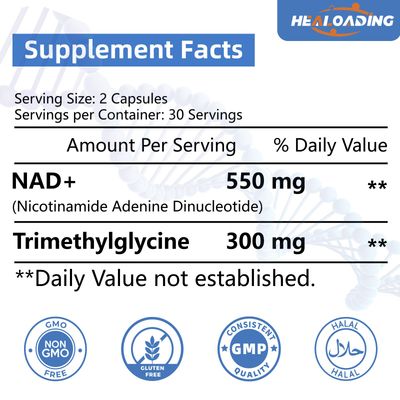 HEALOADING NAD Supplement liposomal for Women: NAD Supplement with Resveratrol 550MG Support Cellular Repair Support Energy and Healthy Aging