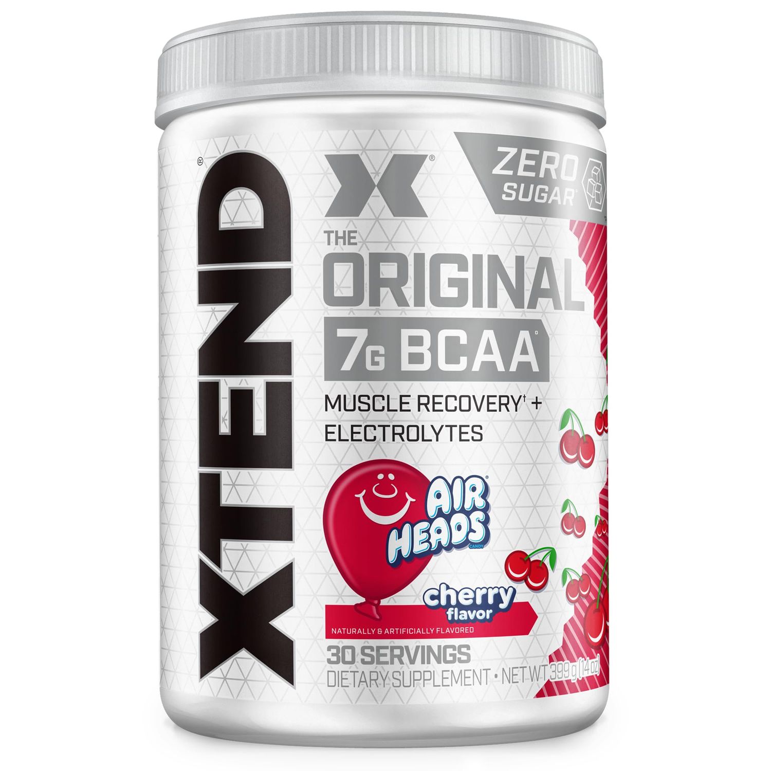 Xtend XTEND Original BCAA Powder Airheads Candy Flavor, 7g BCAA and 2.5g L-Glutamine, Sugar Free Post Workout Muscle Recovery Drink with Amino Acids for Men Women, 30 Servings