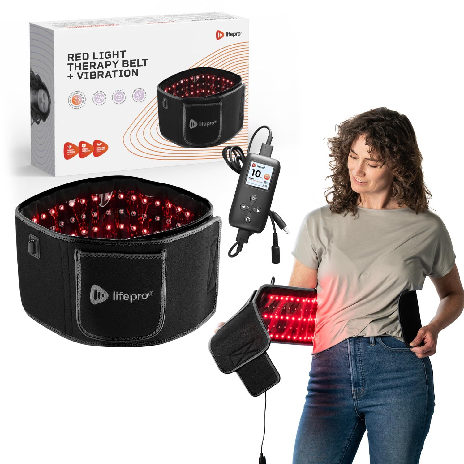 Lifepro Red Light Therapy Belt - Near Infrared Light Therapy Red Light Therapy for Muscle Pain, Inflammation, Elbow Joint Back Pain Relief - Infrared Therapy or Infrared Light Therapy