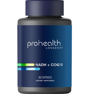 ProHealth NADH CoQ10 - Boost NAD 60 Day Supply Pure NADH 25 mg, CoQ10 100 mg 60 Acid Resistant Capsules Energy Focus ATP Production