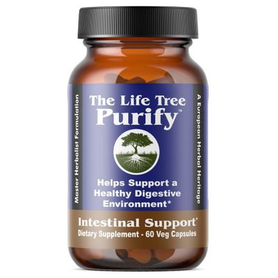 Purify - Certified Organic Advanced Intestinal Support and Microbial Cleanse for Humans and Pets - Contains no Wormwood - 60 Veg Capsule Formulation.