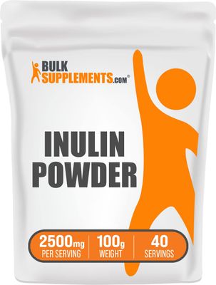 BulkSupplements.com Inulin Powder - Inulin Supplement, Soluble Fiber Powder - Vegan Gluten Free, Inulin Fiber - 2500mg per Serving, 100g 3.5 oz Pack of 1