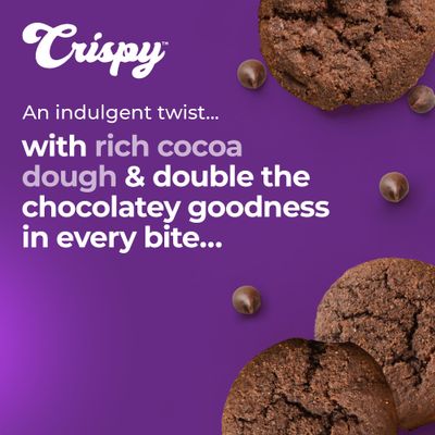 The Cookie Department: Crispy Cookie Bites Double Chocolate Chip - Crunchy Mini Cookies - Nut Free Kosher - 2.5 oz Bags Pack of 6
