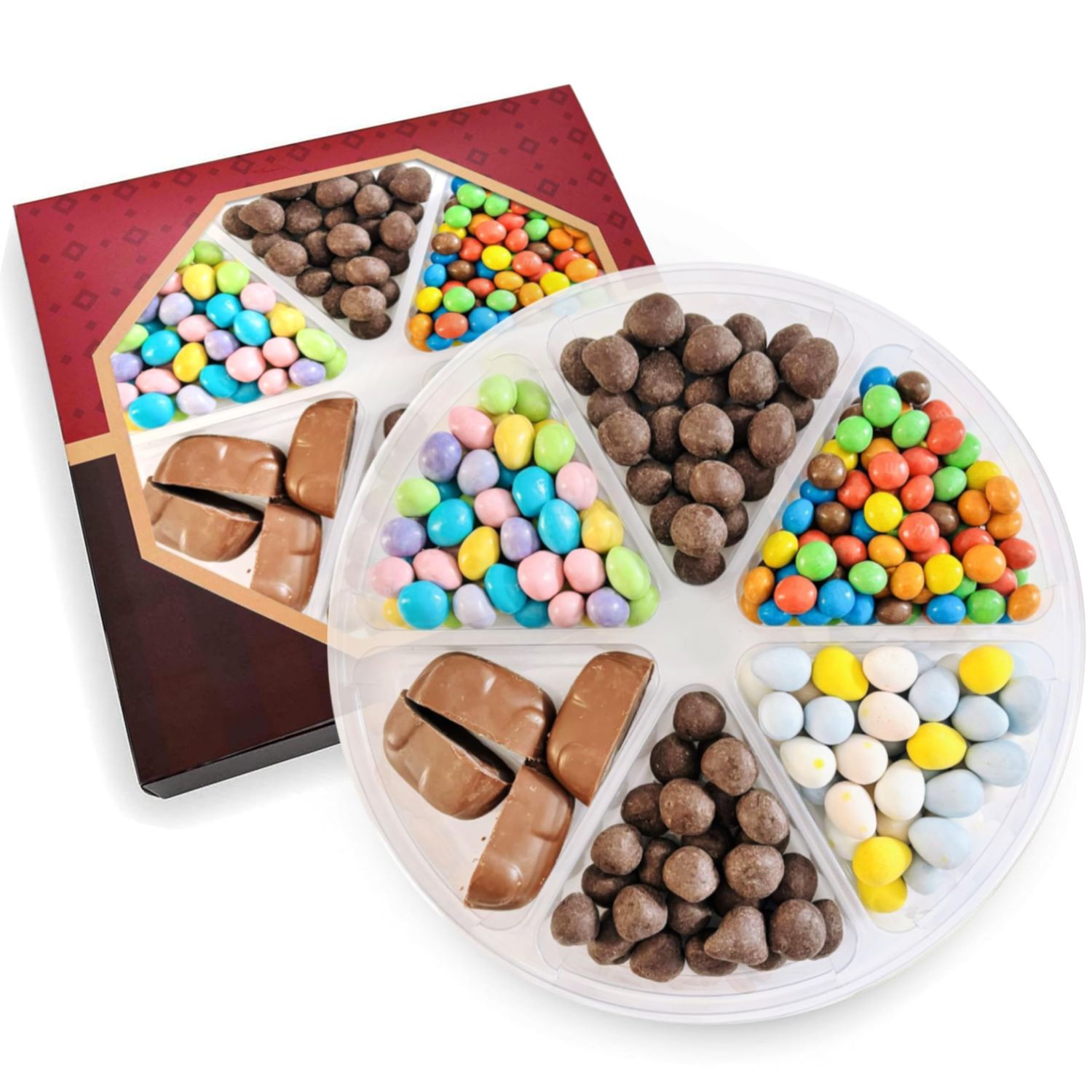 Premium Easter Candy Tray, Variety of Sweet Treats 1.6 Lbs in Tray, Great for Egg Hunt