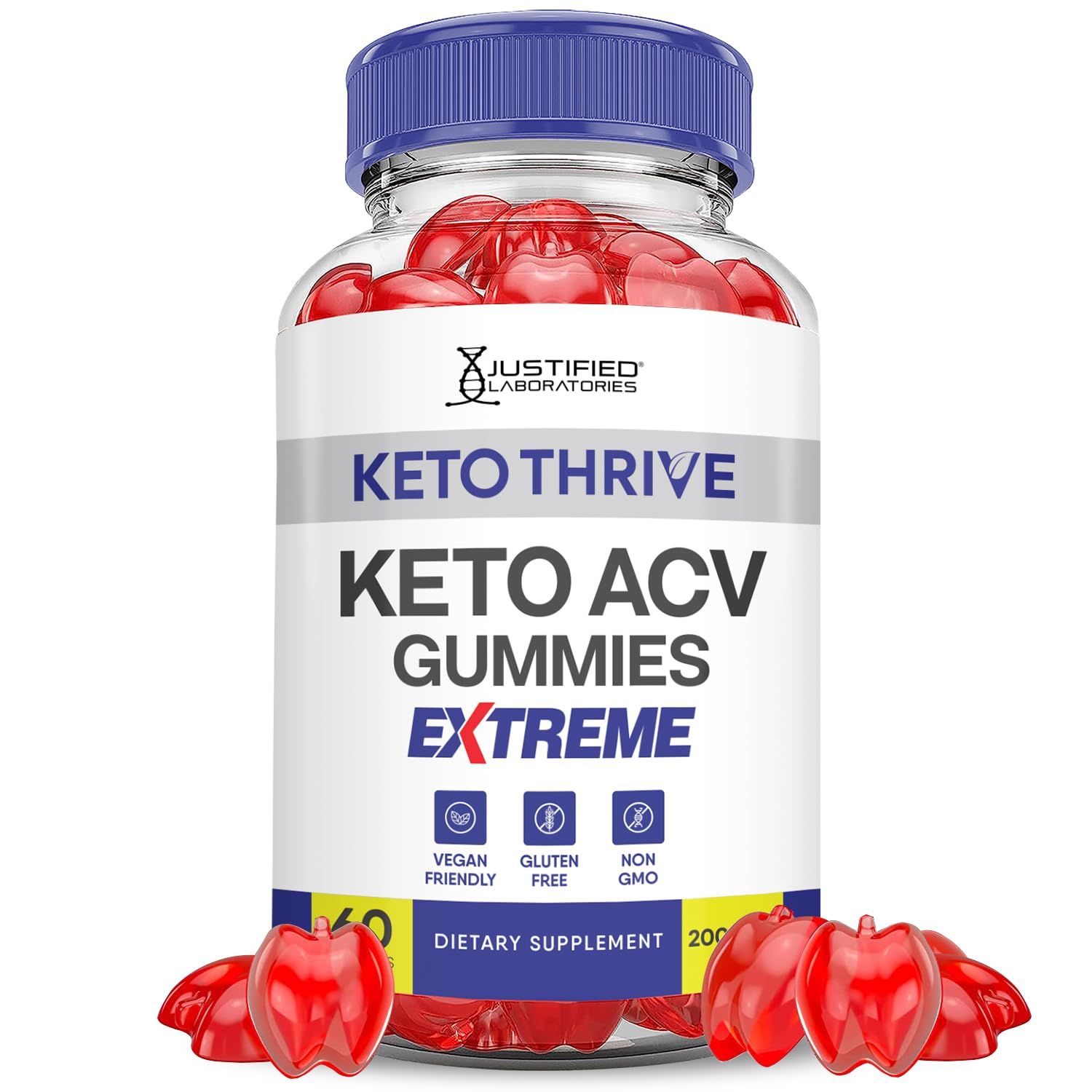 Keto Thrive Keto ACV Gummies Extreme 2000MG Keto Thrive Keto Gummies Apple Cider Vinegar Formulated with Pomegranate Beet Juice Powder B12 Vegan Non GMO 60 Gummys