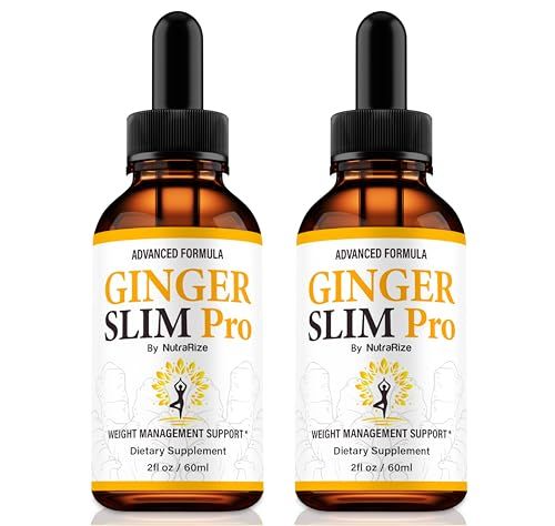 2 Pack Ginger Slim Pro Drops, Official GingerSlim Pro Droppers, All-Natural Liquid Formula to Support Healthy Lifestyle and Overall WellBeing, Premium Ginger Slim Pro Gotas Review 60 Servings