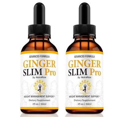 2 Pack Ginger Slim Pro Drops, Official GingerSlim Pro Droppers, All-Natural Liquid Formula to Support Healthy Lifestyle and Overall WellBeing, Premium Ginger Slim Pro Gotas Review 60 Servings