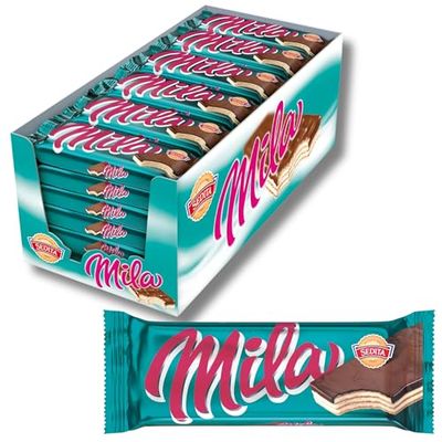 MILA - European Czech &amp; Slovak Wafers Milk Cream with Chocolate BOX-QTY 36pcs