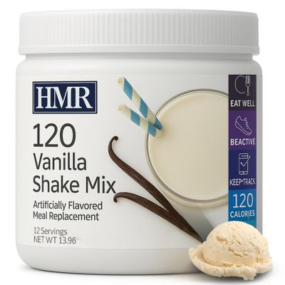 HMR 120 Vanilla Shake Meal Replacement Powder Vanilla Shake Mix to Support Healthy Weight Loss 12g of Protein Nutritional Drink Low Calorie Food 12 Servings