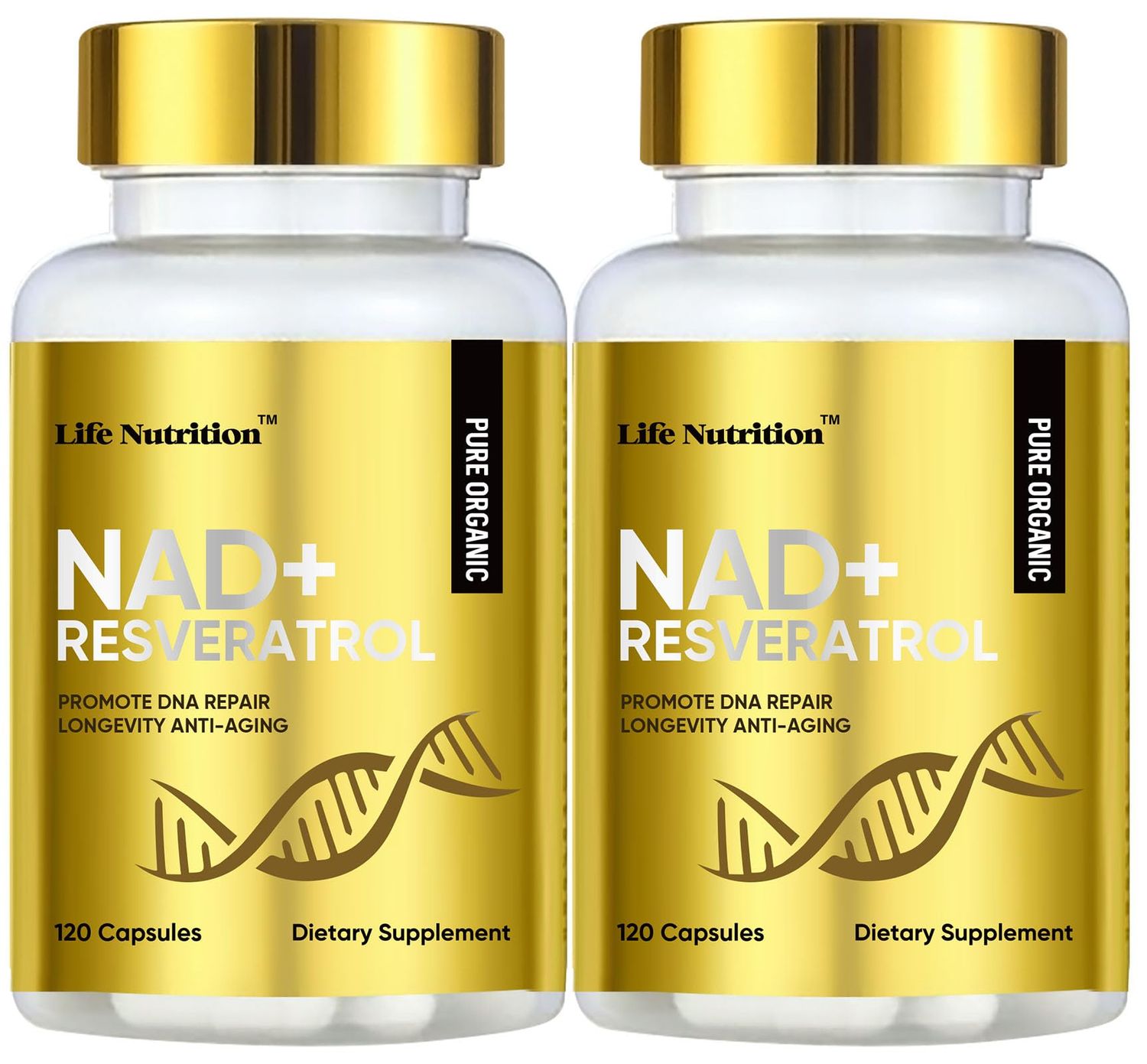 Life Nutrition 240 Capsule NAD Supplement 1000 mg - True NAD Resveratrol,NMN Alternative for Anti-Aging