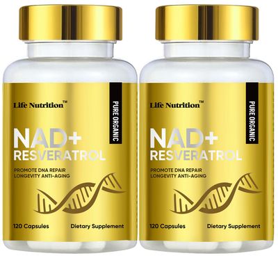 Life Nutrition 240 Capsule NAD Supplement 1000 mg - True NAD Resveratrol,NMN Alternative for Anti-Aging
