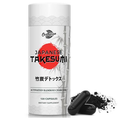 Orinthalixium Takesumi Activated Charcoal 2000mg - Activated Charcoal from Bamboo for Max Absorption, Detox Gut, 120 Vegan Capsules