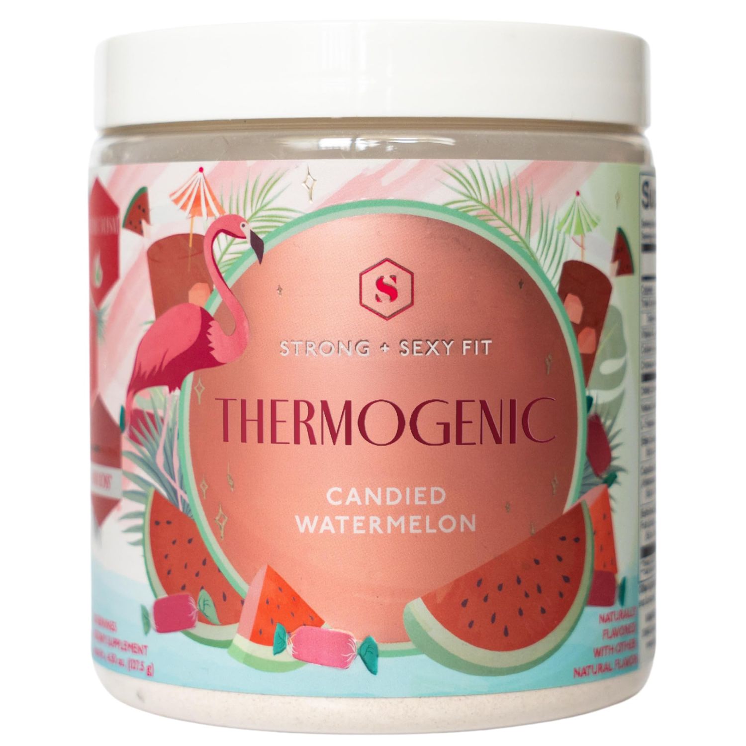 Strong Sexy Fit, Weight and Diet Support Health Supplement, Workout Drink Powder for Natural Energy, Appetite Control, and Metabolism Support, Supplement for Women, Candied Watermelon Flavor, 30 Svg