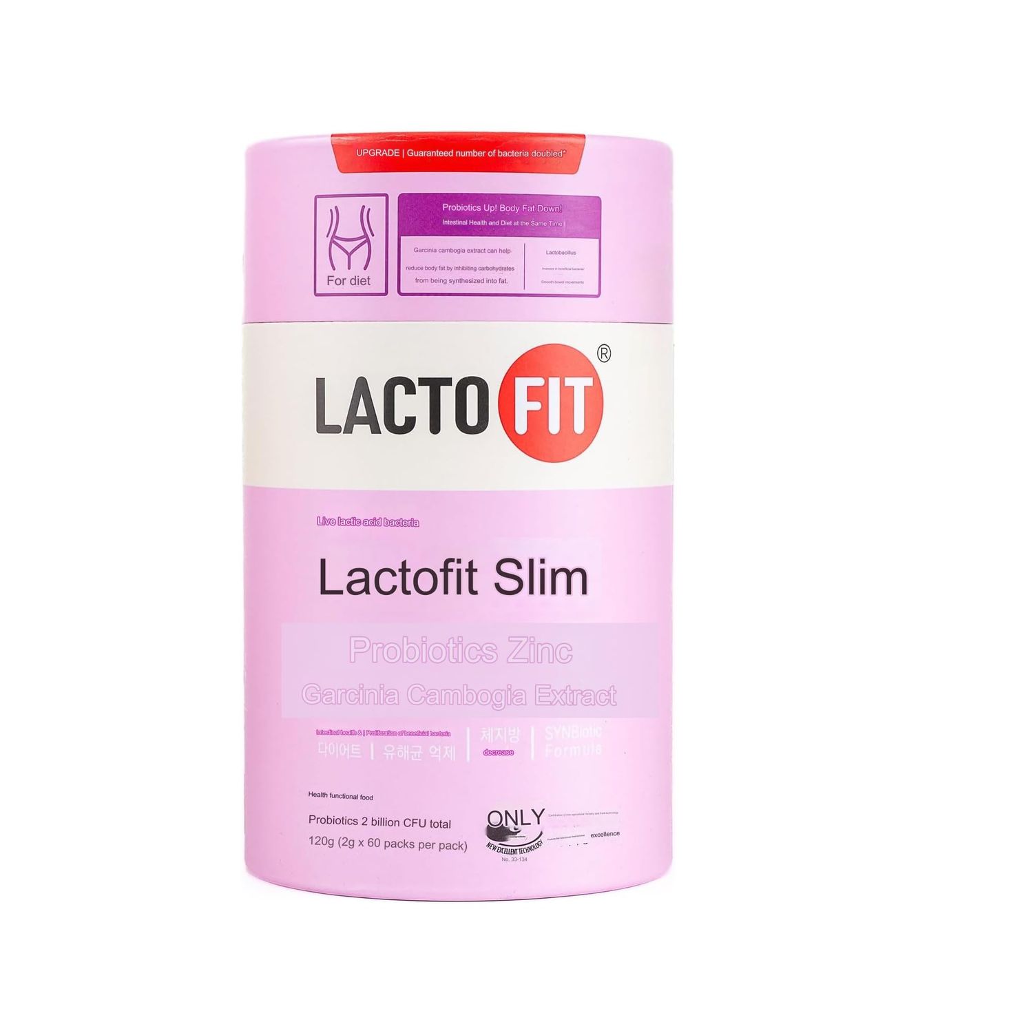 MENBLY Lacto-Fit Slim 1 Pack 2g x 60 Powder Sticks, Chong-Kun-Dang CKD Lactofit