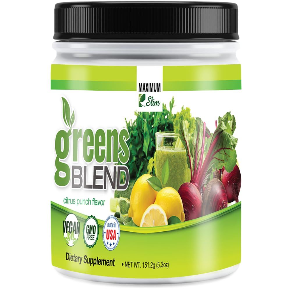 Maximum Slim Fat Burning Supergreens with 27 Natural nutrients for Maximum Energy and Maximum Health