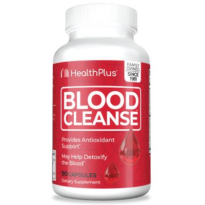 Health Plus Blood Cleanse - Dietary Supplement - Gluten Free, Natural Herbal ingredients 90 Capsules, 45 Servings