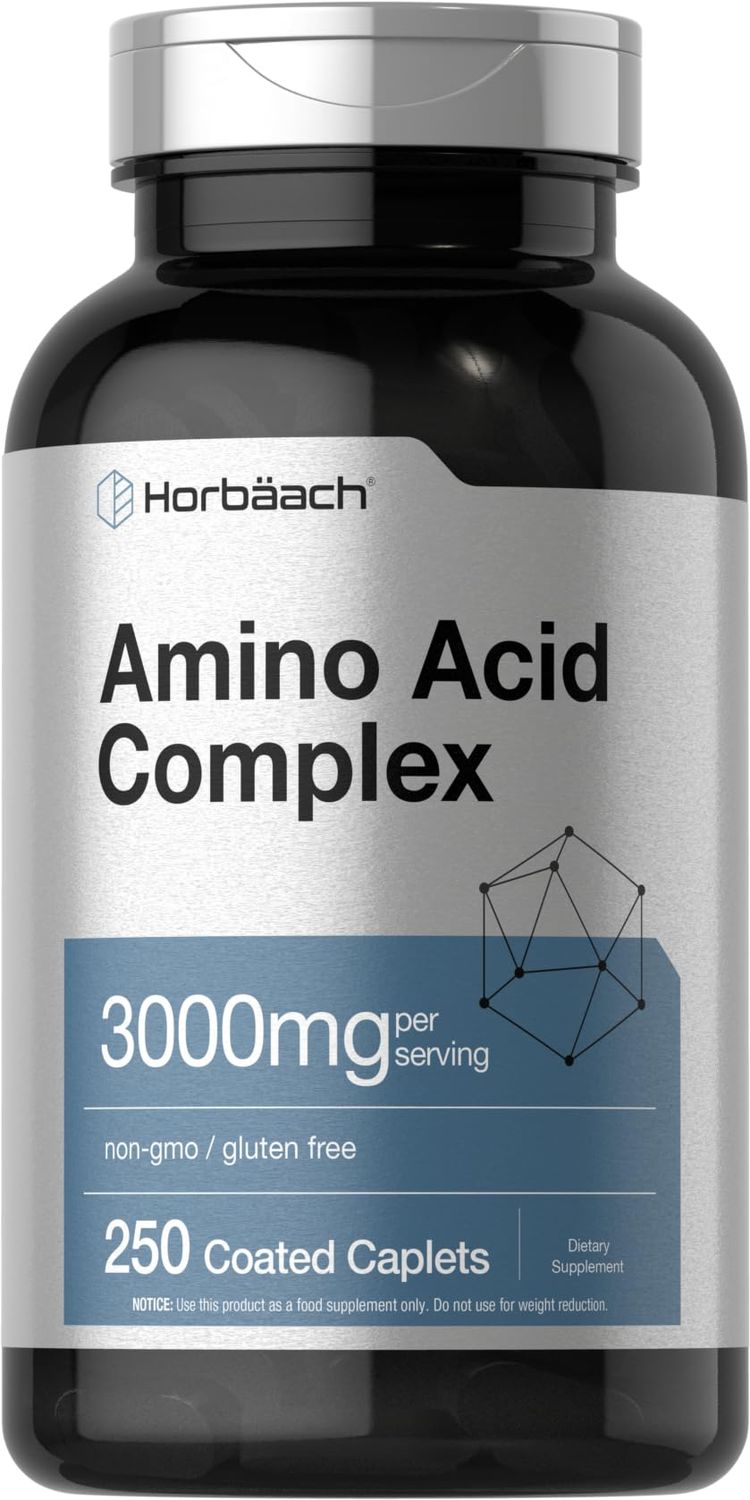Horb ach Amino Acid Complex 3000mg 250 Caplets Non-GMO, Gluten Free Supplement