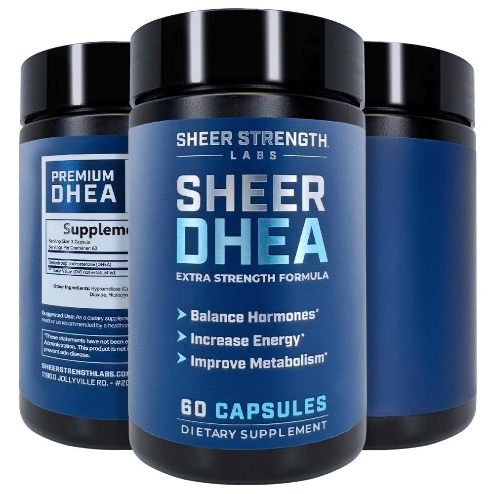 DHEA Supplement for Men DHEA 100mg - Pure DHEA Supplement for Men for Strength and Hormone Balance - DHEA for Women and Men - High Purity Enhanced Absorption 60 SV USA