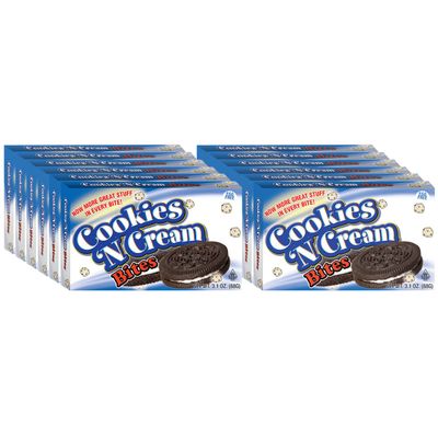 Cookie Dough Bites - Cookies N Cream - Chocolate-Covered Edible Cookie Dough Bites - Egg-Free Edible Cookie Dough Candy - 12 Count 3.1 oz each