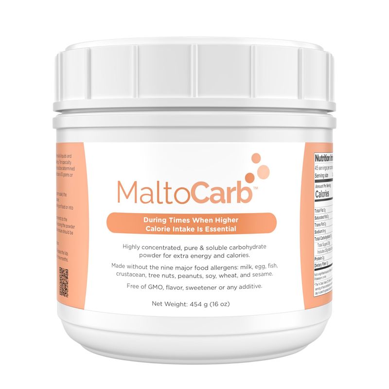 MaltoCarb Maltodextrin Powder - Carbohydrate Powder for Sustained Energy, High-Calorie, Fast-Absorbing, Gluten-Free, Plant-Based, Ideal for Recovery, Weight Gain, Athletes Dietary Support- 454g