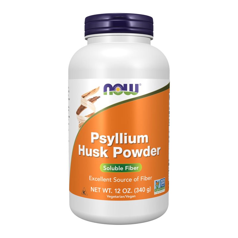 NOW Foods Supplements, Psyllium Husk Powder, Non-GMO Project Verified, Soluble Fiber, 12-Ounce