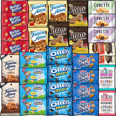CRAVEBOX Cookies Variety Pack - Easter Snack Box Care Package - Specialty Chocolate Chip Cookies - Bundle Gift Assortment - Kids Adults Boyfriend Girlfriend Men Women Boys Girls Students Final Exams