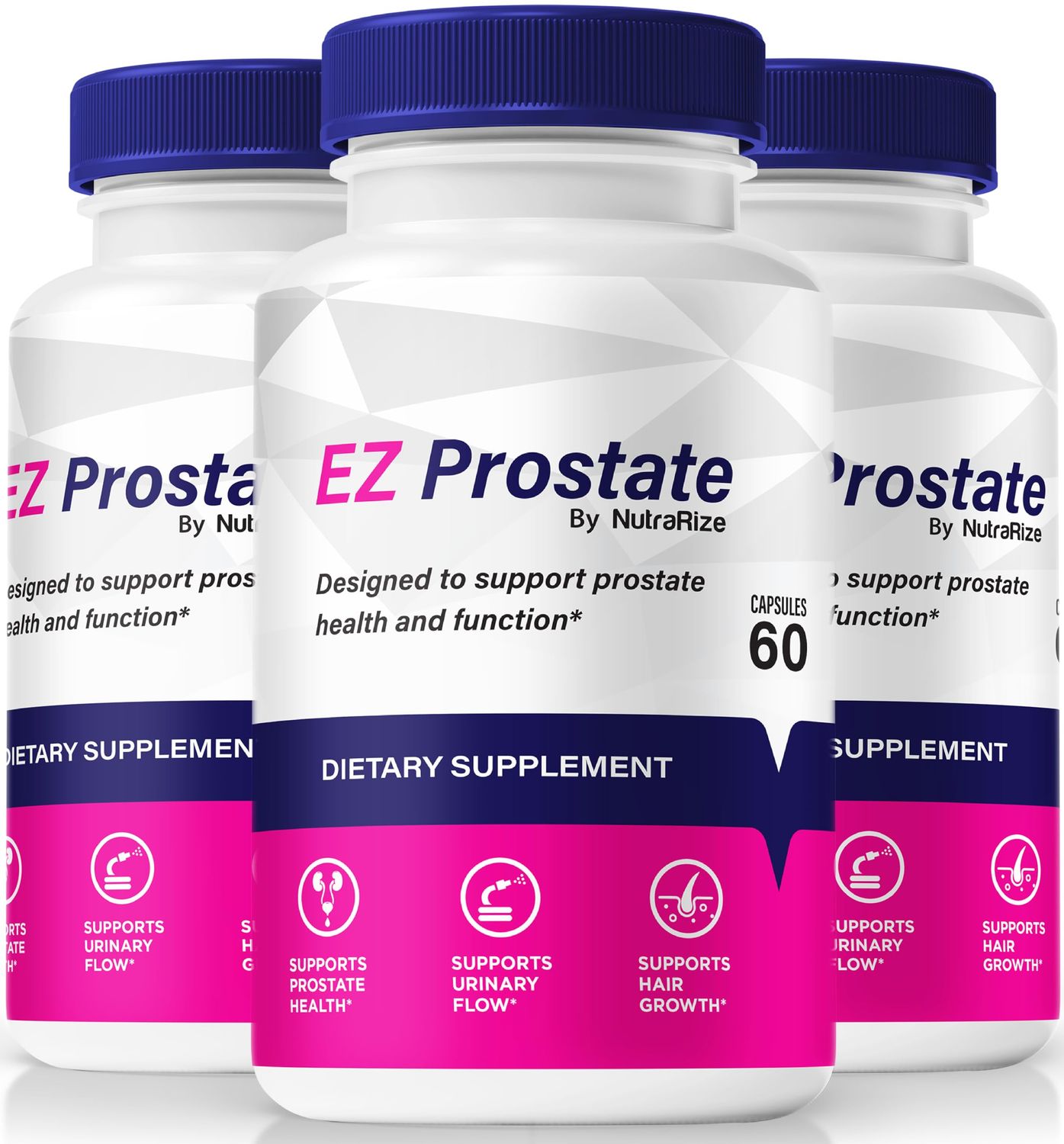 NutraRize 3 Pack EZ Prostate Capsules, All-Natural Formula to Maintain Prostate Health, Premium E Z Prostate Support Pills, Official EZProstate Pastillas Review 180 Capsules