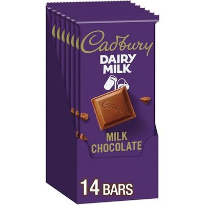 CADBURY DAIRY MILK Milk Chocolate Candy Bars, 3.5 oz 14 Count