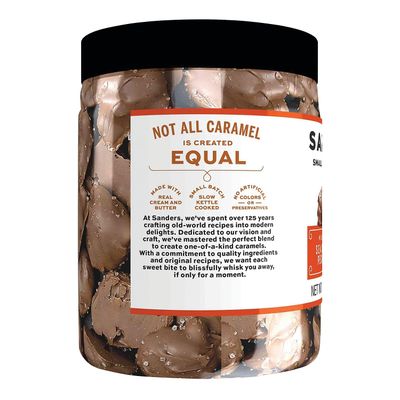 Sanders Milk Chocolate Sea Salt Caramel Pecan Clusters - 18 oz Tub